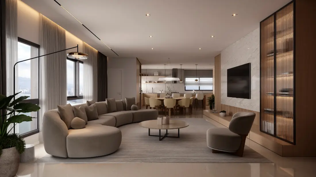 Living do apartamento duplex